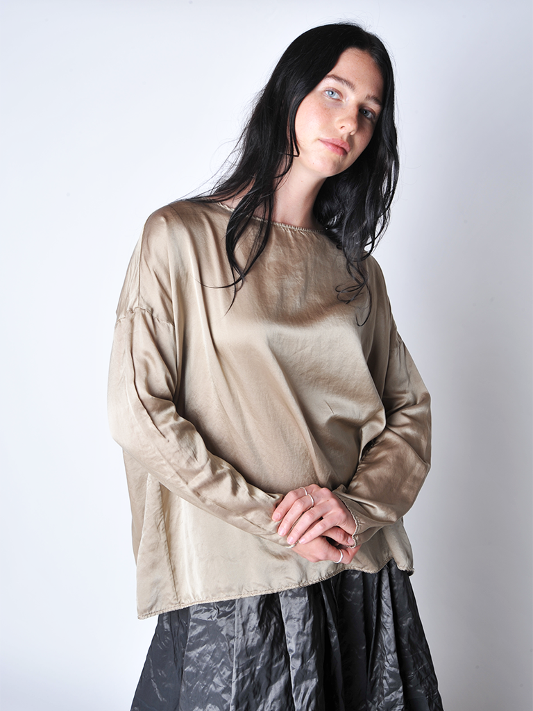 Marron Glace Long Sleeve T Shirt - Roztayger