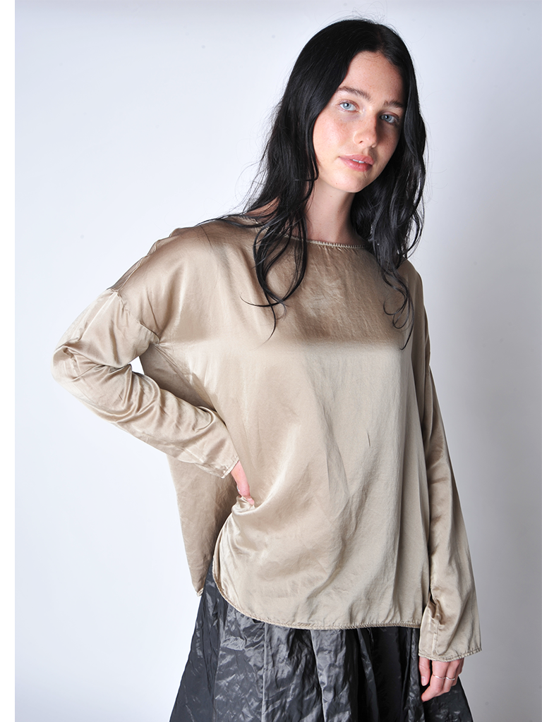 Marron Glace Long Sleeve T Shirt - Roztayger