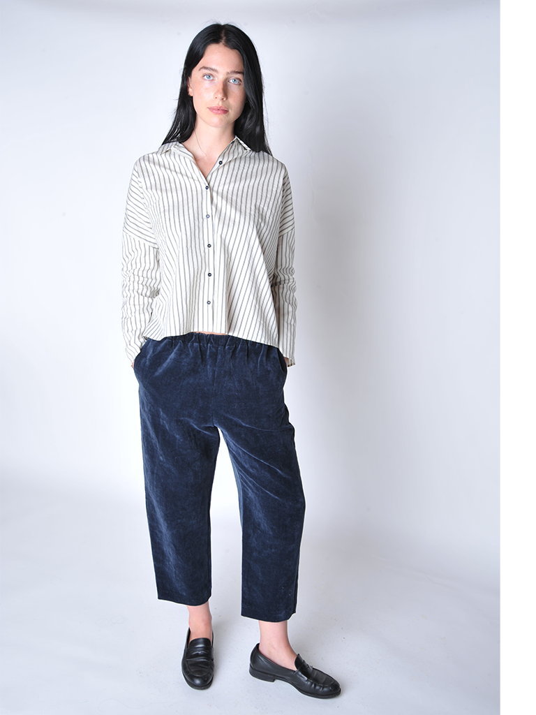 Blue Velvet Trousers - Roztayger
