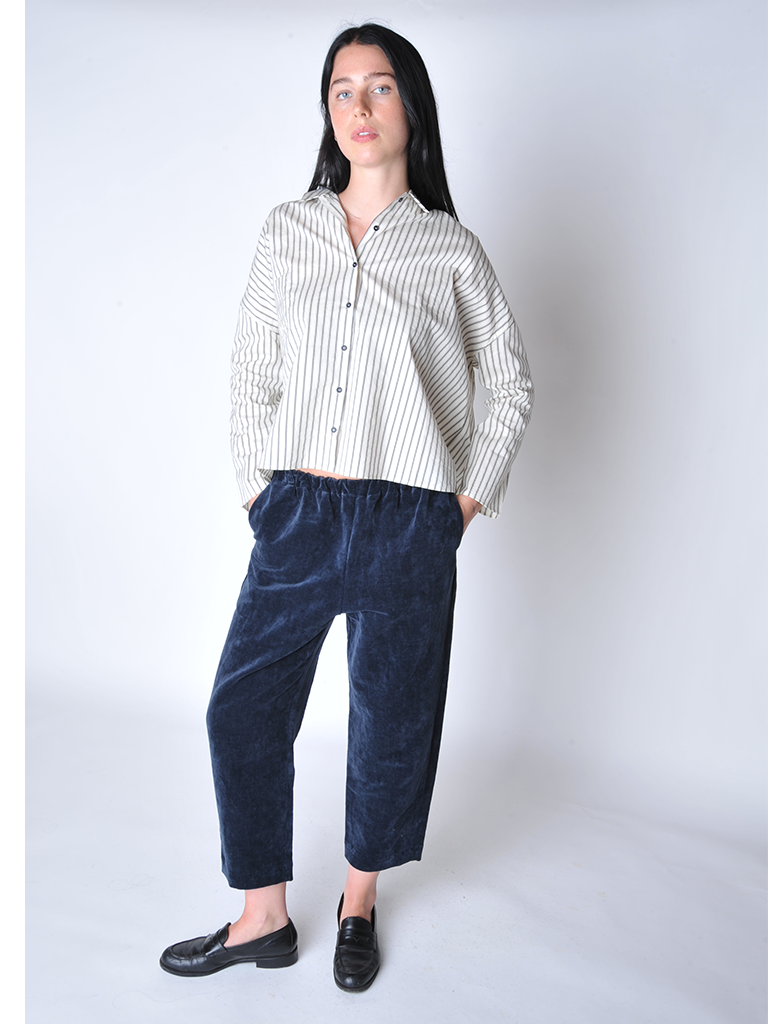 Black and Cream Striped Shirt - Roztayger