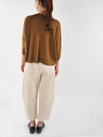 Natural Cotton Poplin Balloon Trousers - Roztayger