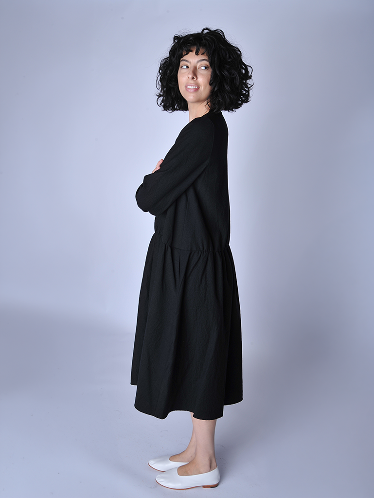black dress made wool Dress, XS this dress offers all formal_dresses Color:Vibrant Green Black Flowy Dresses |