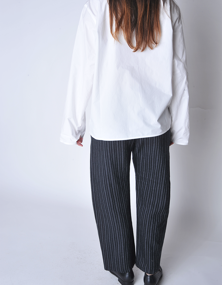 Black Striped Pull On Pant - Roztayger