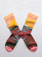 Abstract Multi Color Sunburst Socks - Roztayger