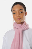 Dusty Pink Melange Knit Diamond Cashmere Scarf - Roztayger
