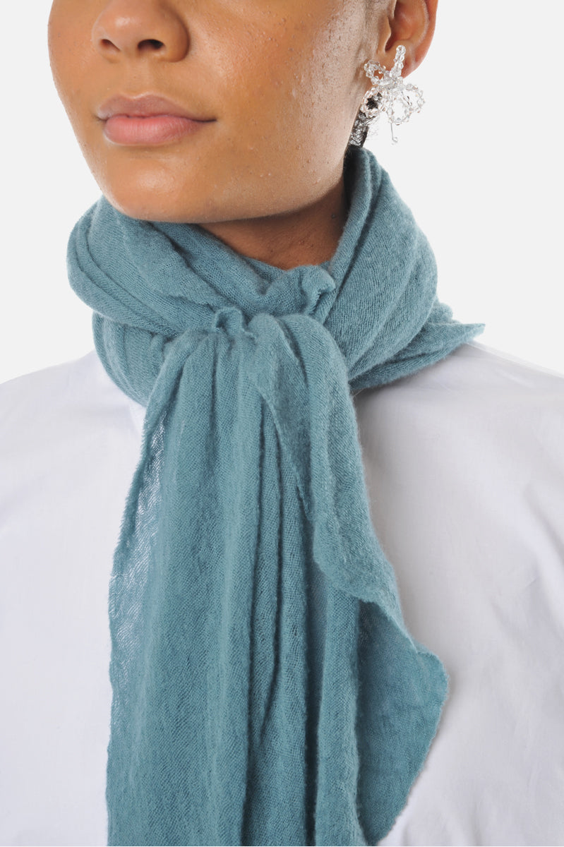 Botto Giuseppe Dusty Teal Diamond Shaped Cashmere Scarf – Roztayger