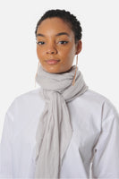 Light Grey Classic Knit Diamond Cashmere Scarf - Roztayger
