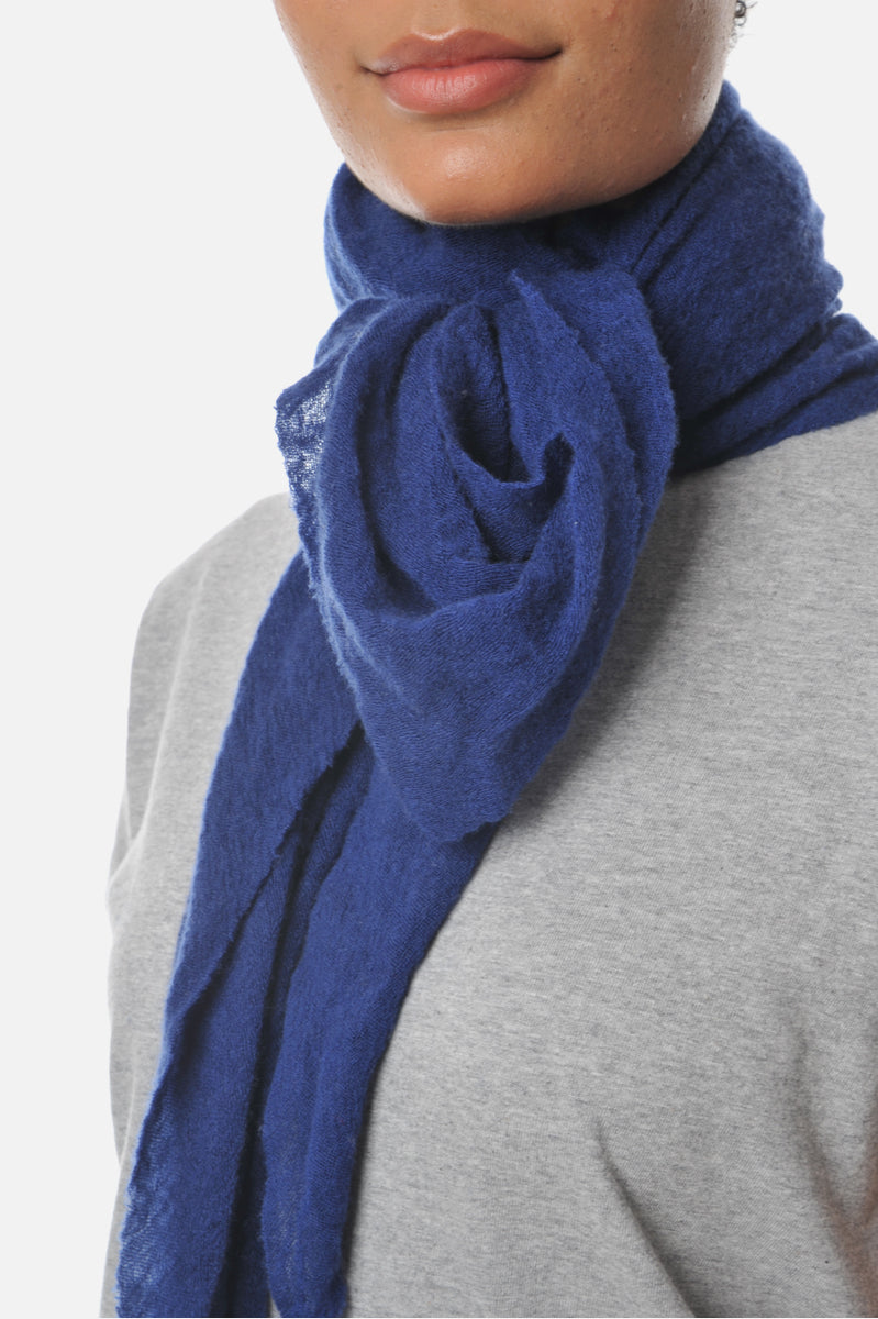 Botto Giuseppe Navy Classic Knit Diamond Cashmere Scarf – Roztayger