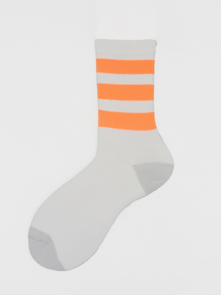 Neon Orange Stripe Zara Socks - Roztayger