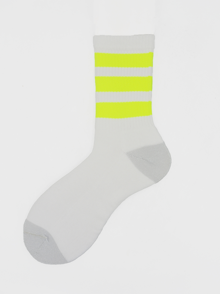 Neon Yellow Stripe Zara Socks - Roztayger