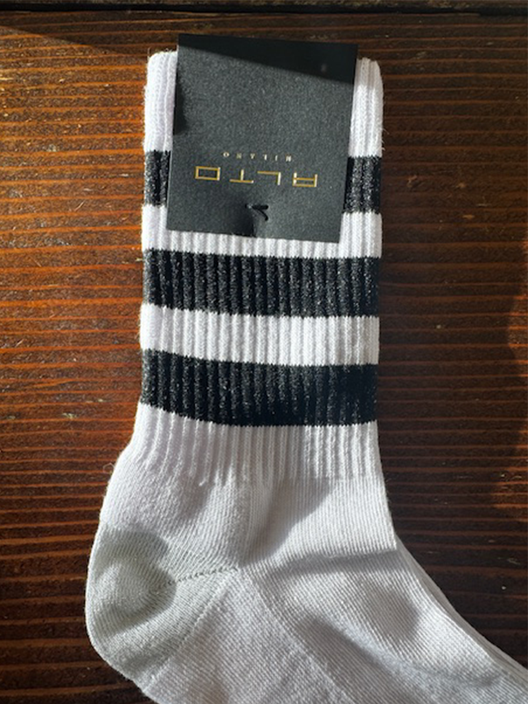 Black Stripe Zara Socks - Roztayger