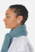 Dusty Teal Diamond Shaped Cashmere Scarf - Roztayger