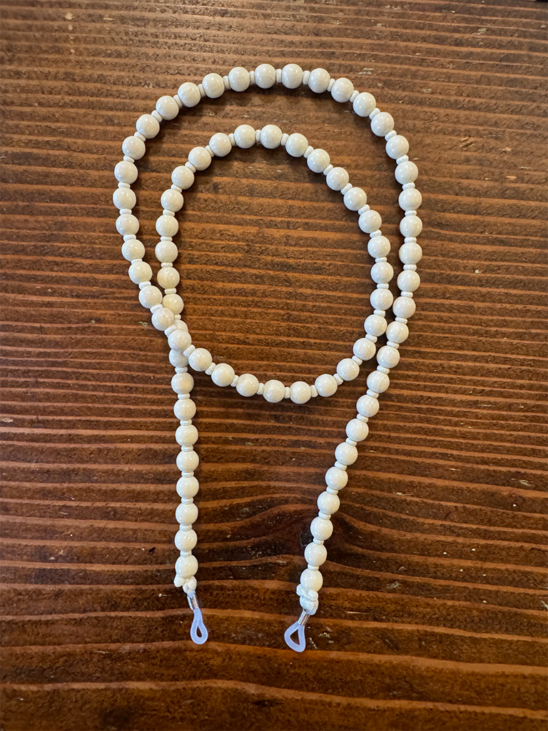 Warm White Brillenkette Eyeglass Chain - Roztayger