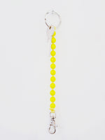 Neon Yellow Short Perlen Keychain - Roztayger