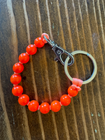 Neon Orange Short Perlen Keychain - Roztayger