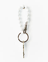 Short Perlen White Keychain - Keychain Wristlet - Roztayger