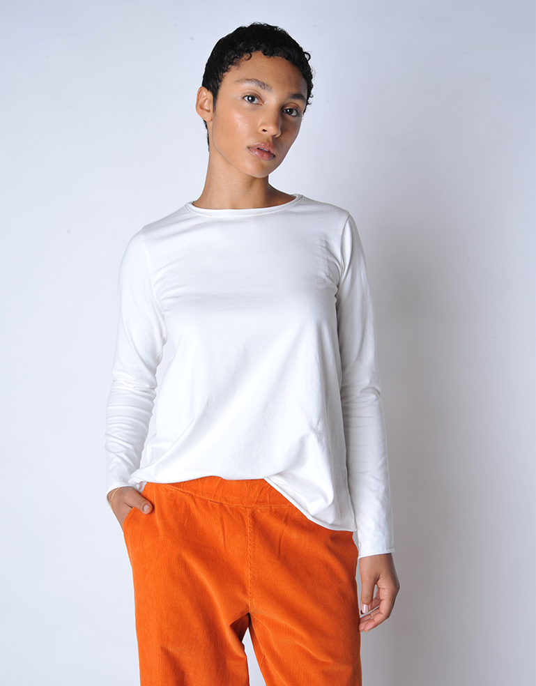 Winter White Maglia Jersey Top - Roztayger
