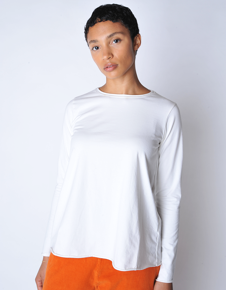 Winter White Maglia Jersey Top - Roztayger