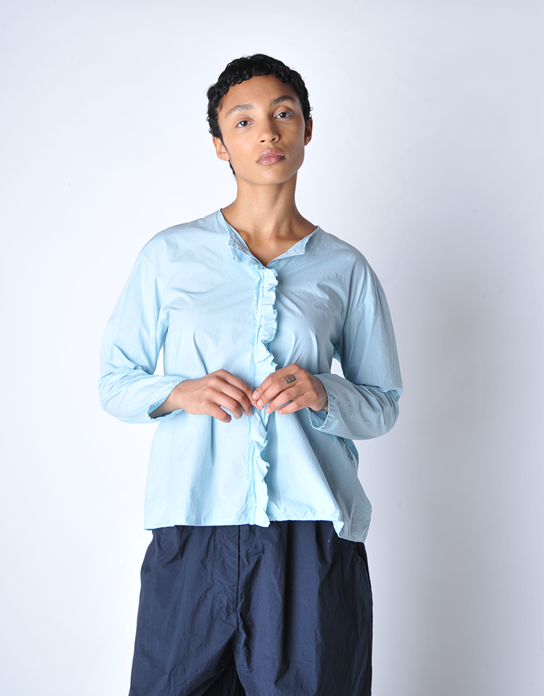 Fjord Long Sleeve Ruffle Girl Shirt - Roztayger