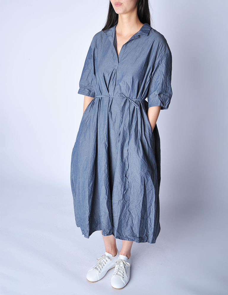 denim tunic dress Manuelle Guibal| Denim Blue Loomi Tunic Dress, 1
