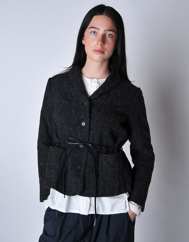 Dark Grey Tweedy Jacket - Roztayger