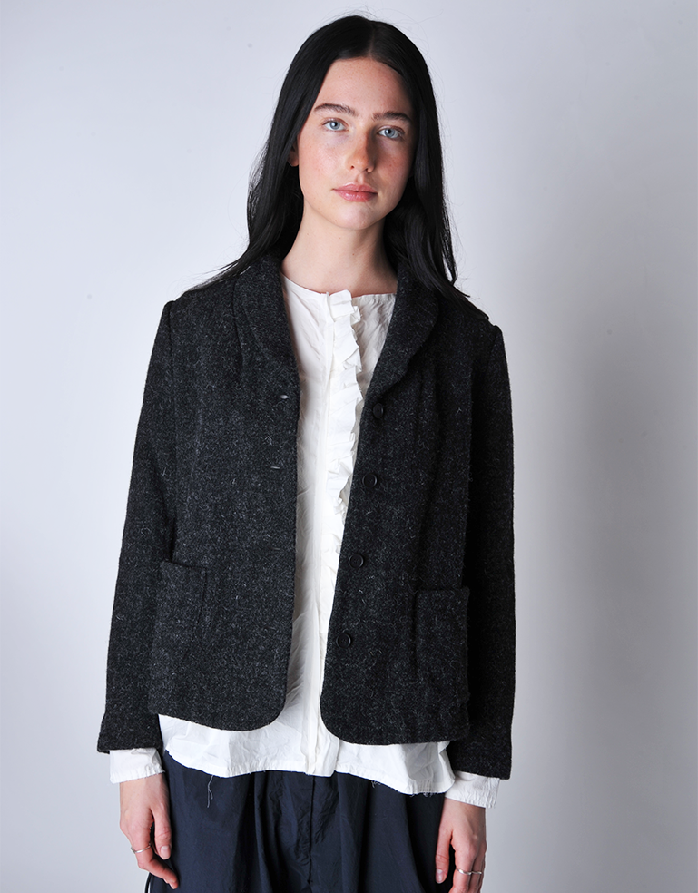 Dark Grey Tweedy Jacket - Roztayger