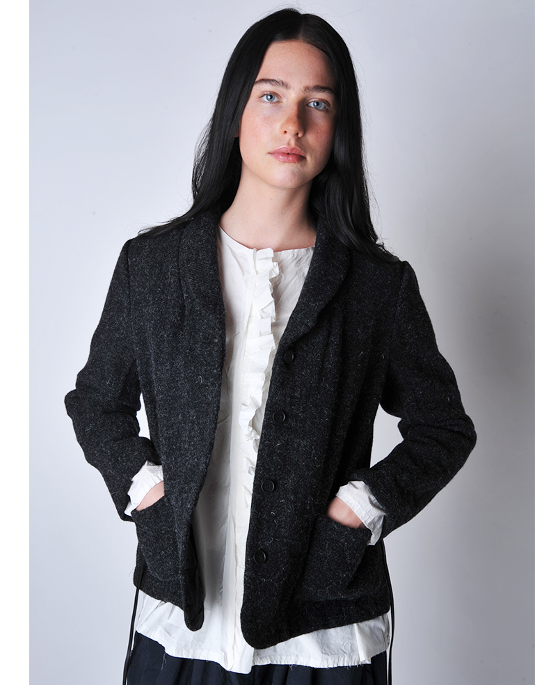 Dark Grey Tweedy Jacket - Roztayger