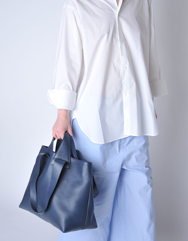 Navy Plein Tote - Roztayger