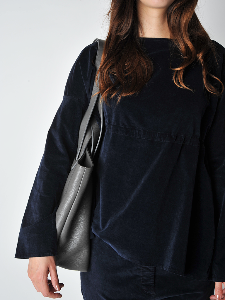 Gummetal Grey Plein Tote - Roztayger