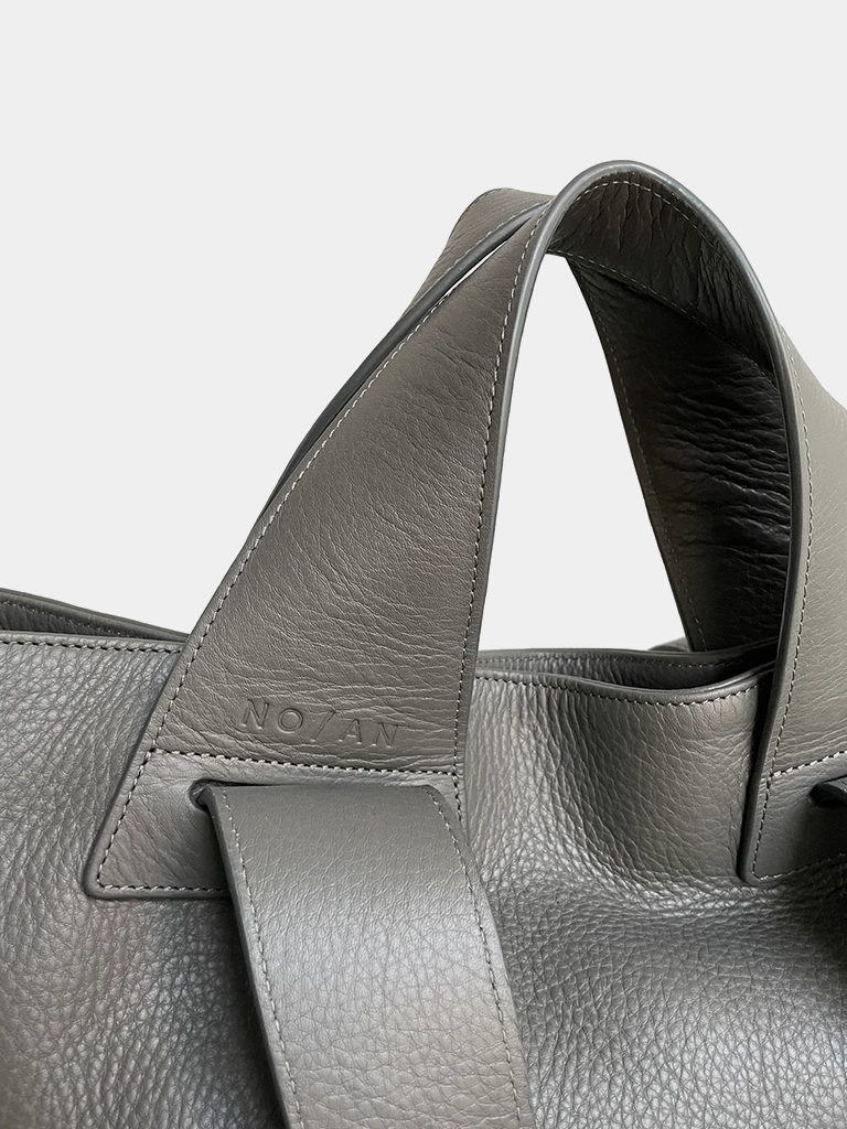Gummetal Grey Plein Tote - Roztayger