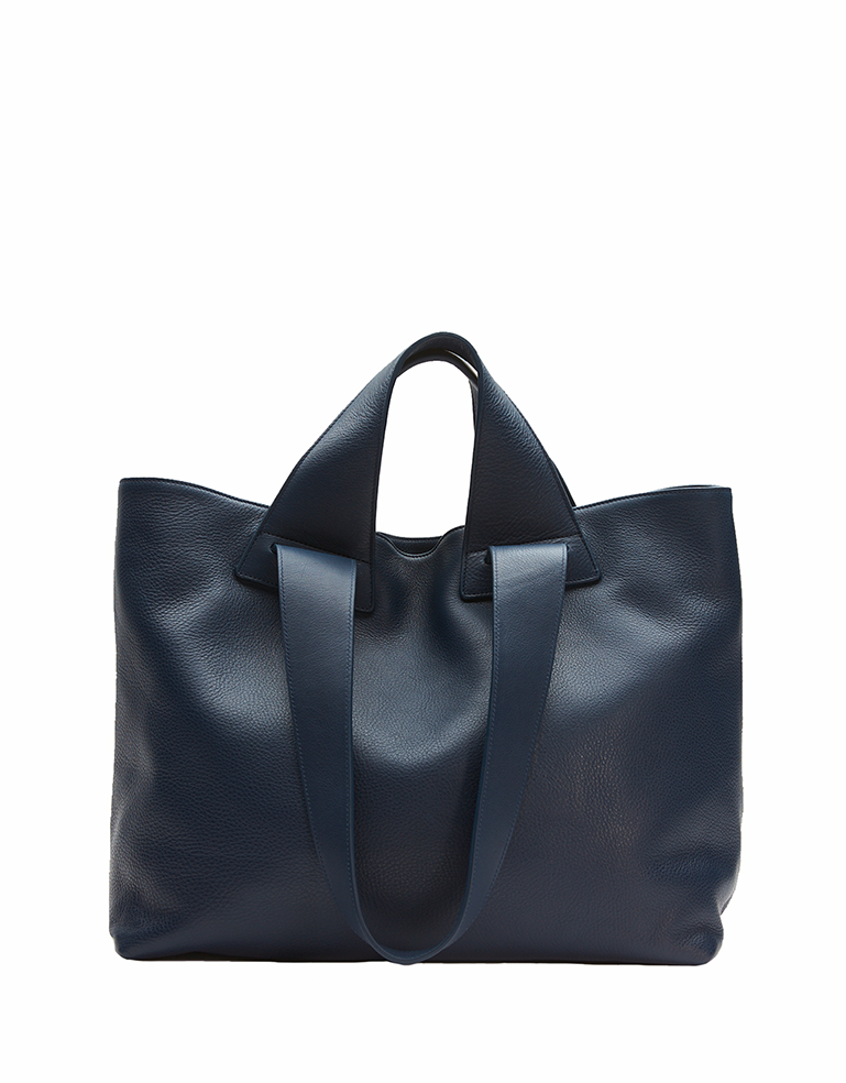 Navy Plein Tote - Roztayger