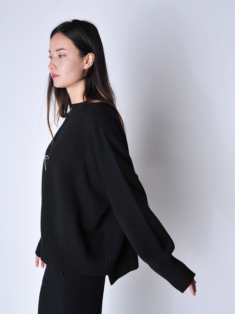 Black Aire Chunky Knit Cardigan - Roztayger