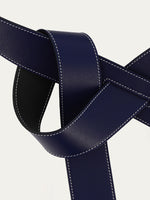 Black and Navy Reversible Belt - Roztayger