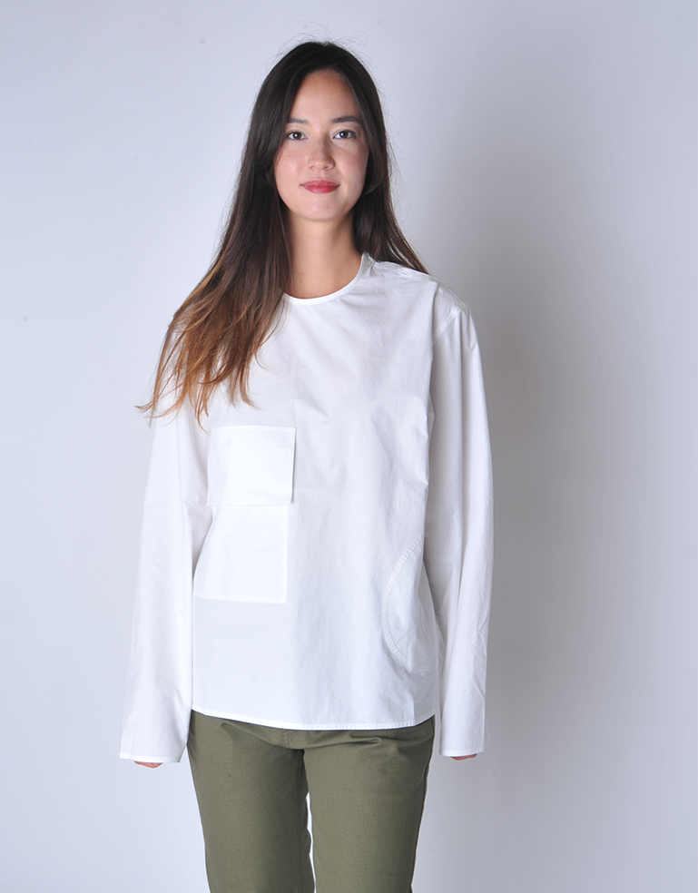 White Balthus Poplin Shirt - Roztayger