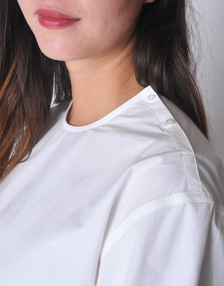 White Balthus Poplin Shirt - Roztayger