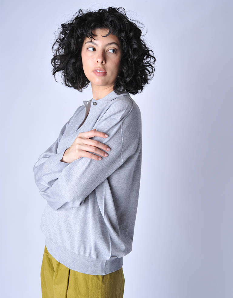 Sofie D Hoore | Silver Polo Morse Knit Sweater – Roztayger