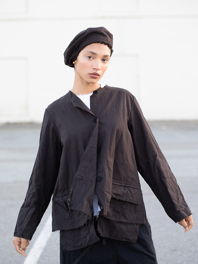 Bitter Chocolate Flying Duck Flannel Beret - Roztayger