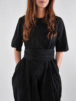 Black Medium Long Dress with Scarf/Belt - Roztayger