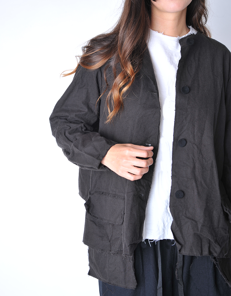 Bitter Chocolate Button Down Flannel Cosy Jacket - Roztayger