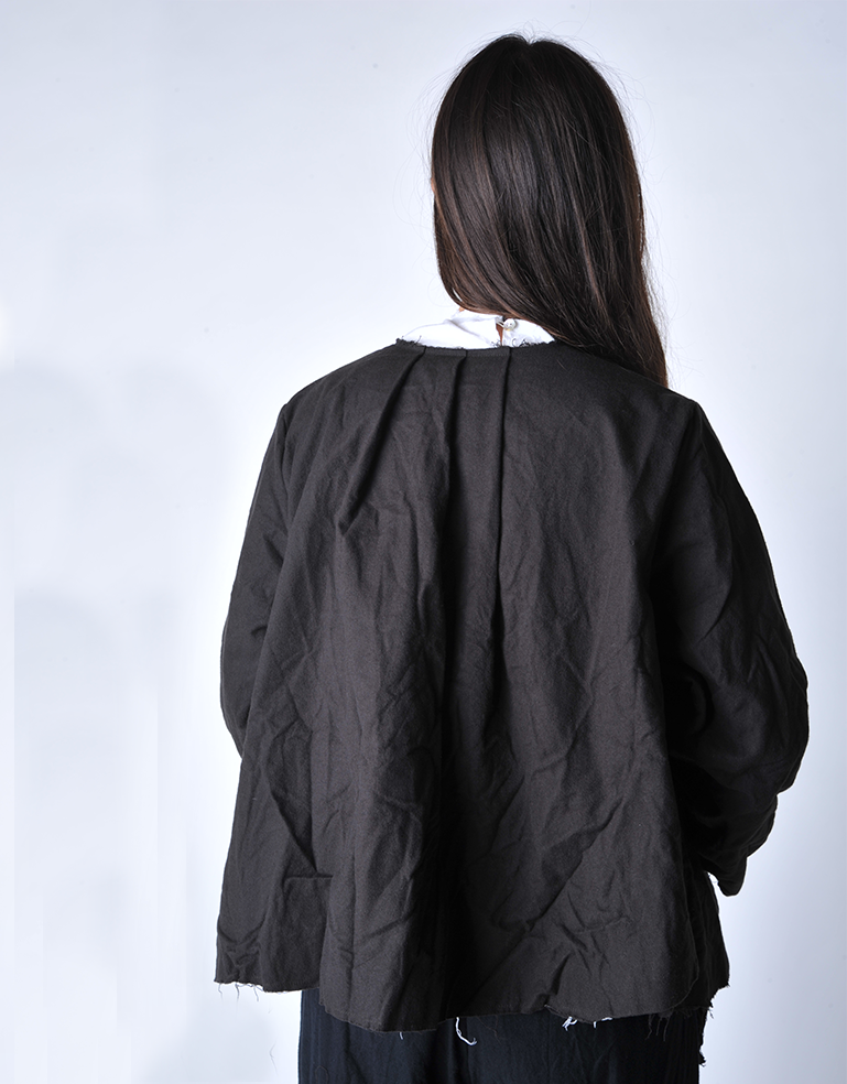 Bitter Chocolate Button Down Flannel Cosy Jacket - Roztayger