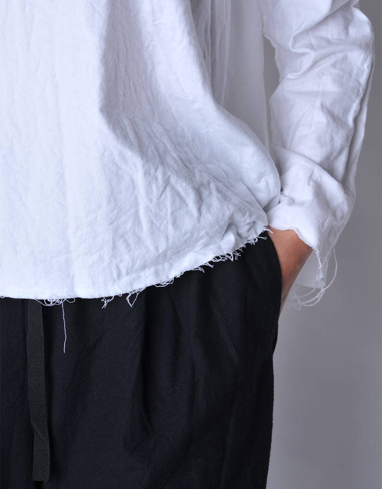 White Flannel Long Sleeve Top - Roztayger