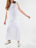 White Medium Long Twisted Skirt - Roztayger