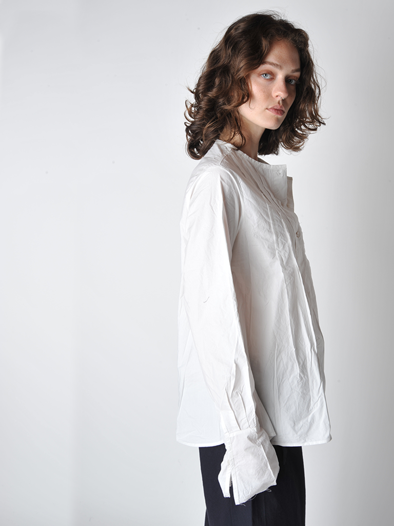 White Pleat Shirt - Roztayger