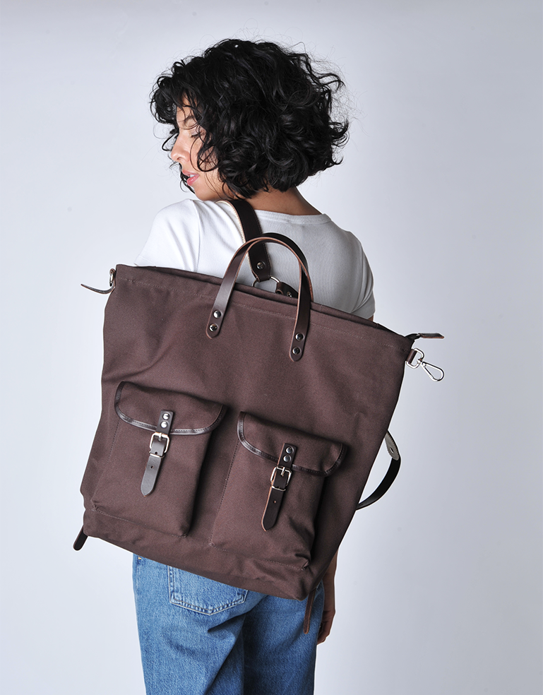 Zilla | Brown Canvas Rucksack – Roztayger