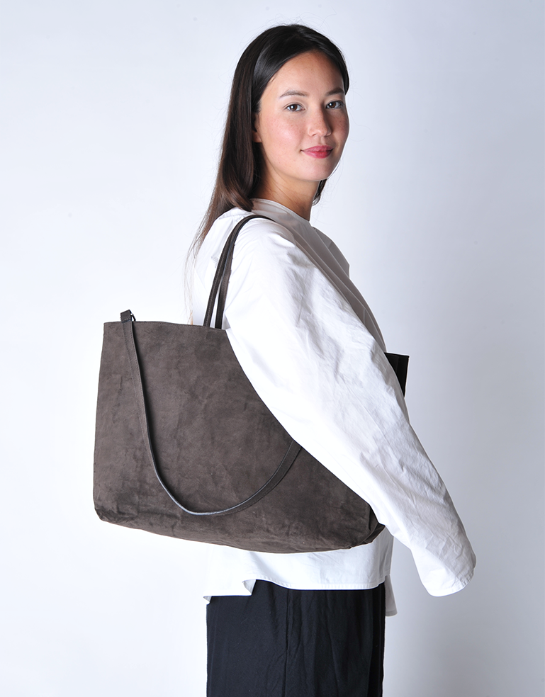 Dark Brown Suede Big City Shopper - Roztayger