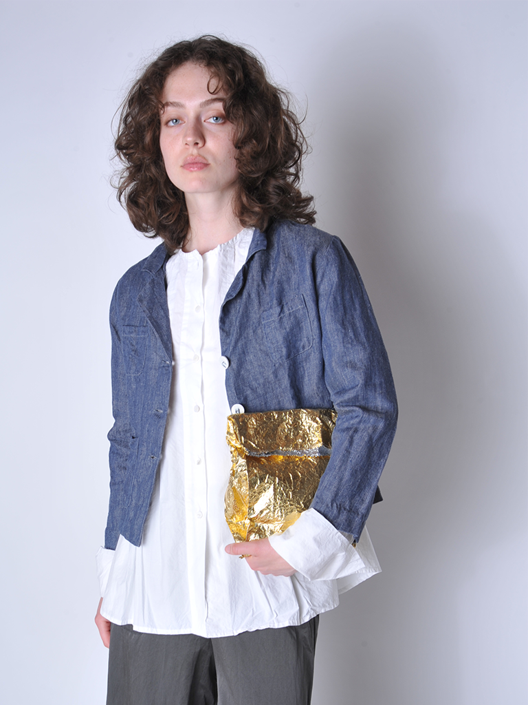 Gold Metalic Foil Lunch Bag - Roztayger