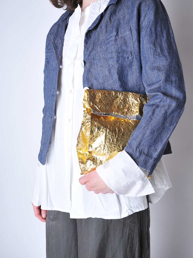 Gold Metalic Foil Lunch Bag - Roztayger