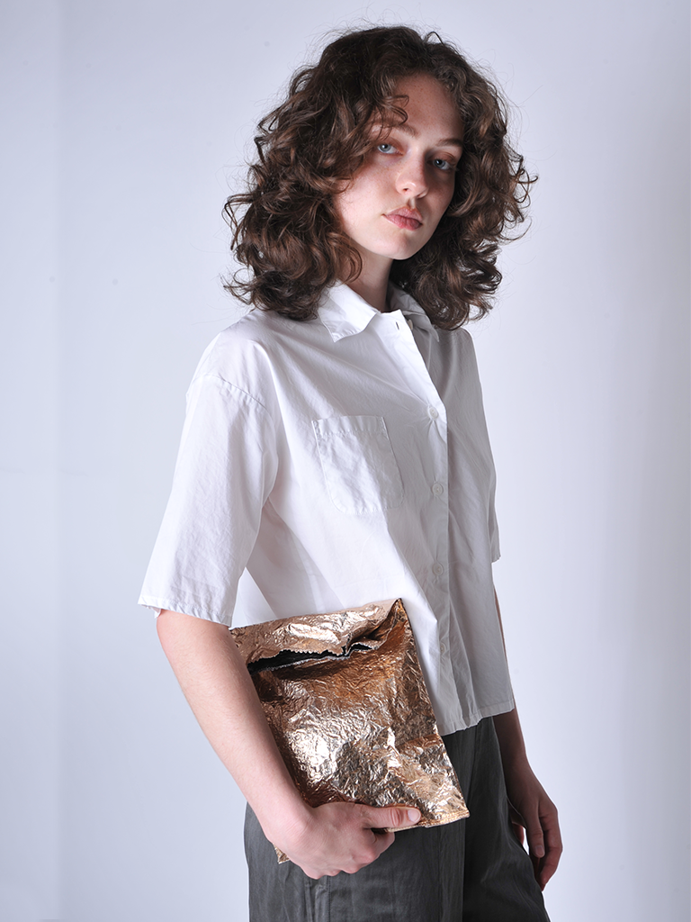 Rose Gold Metalic Foil Lunch Bag - Roztayger