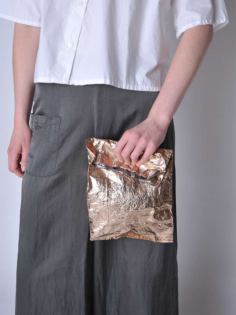 Rose Gold Metalic Foil Lunch Bag - Roztayger