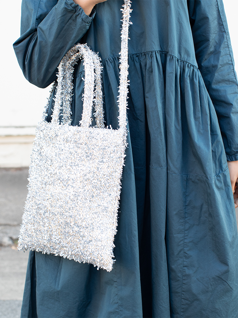 Silver Lametta Linda Bag - Roztayger